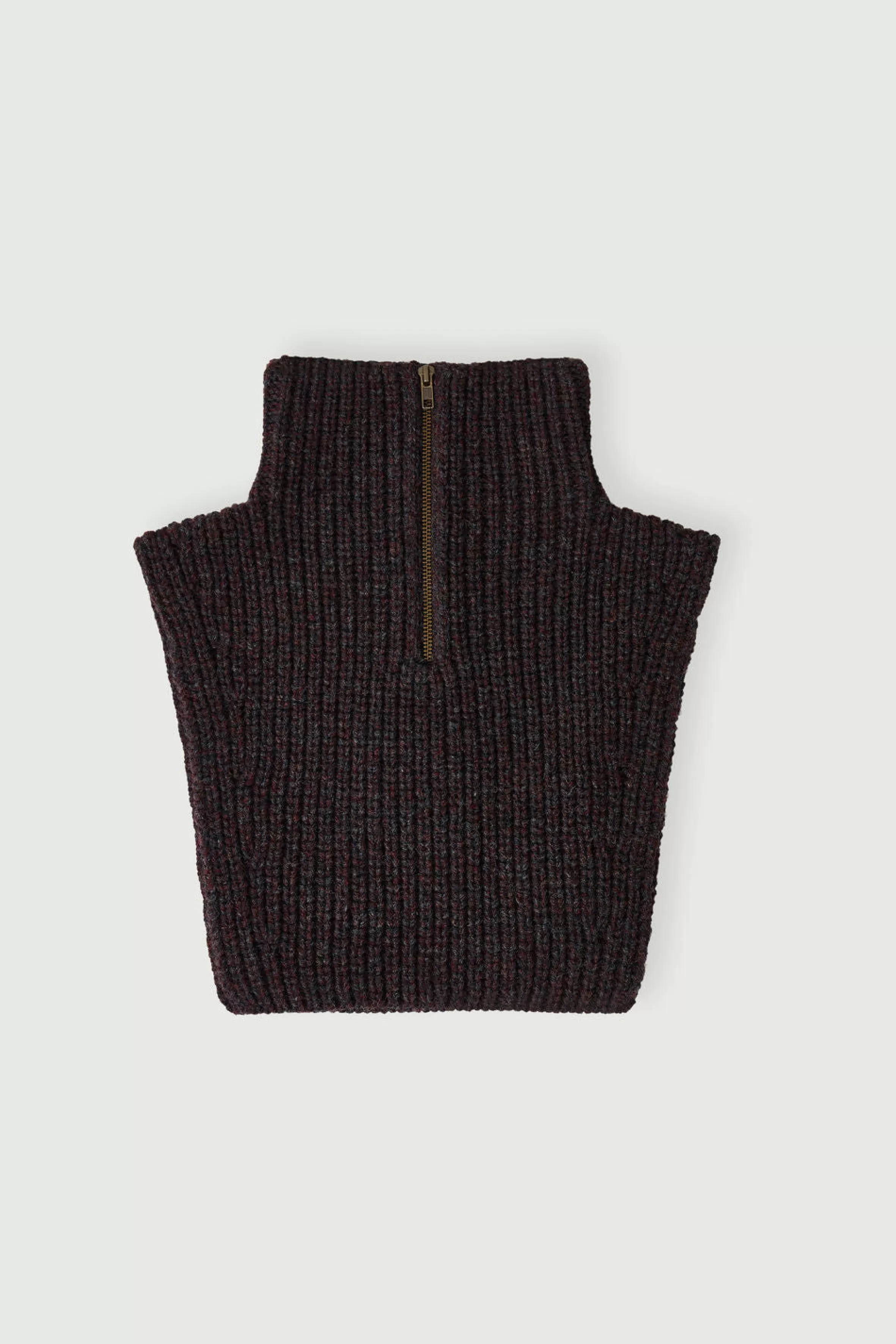 Sale Soeur col wool gris/bordeaux